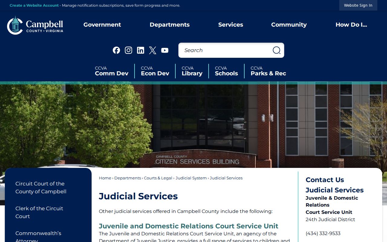 Campbell County arrest process and judicial services